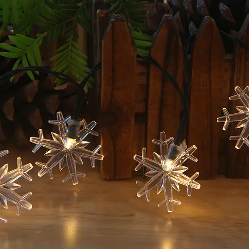 雪花形LED电池节日彩灯